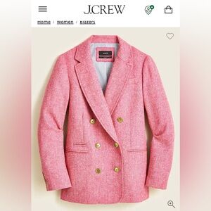 J.Crew Bristol Blazer in Pink English Wool Herringbone